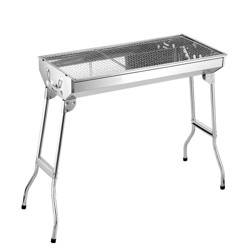 The Ultimate Outdoor Companion: Foldable Stainless Steel BBQ Grill Tool