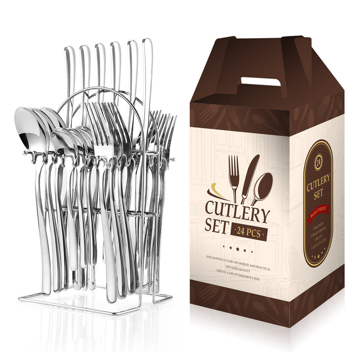 Elevate Your Dining Experience with Our 24-Piece Stainless Steel Cutlery Set